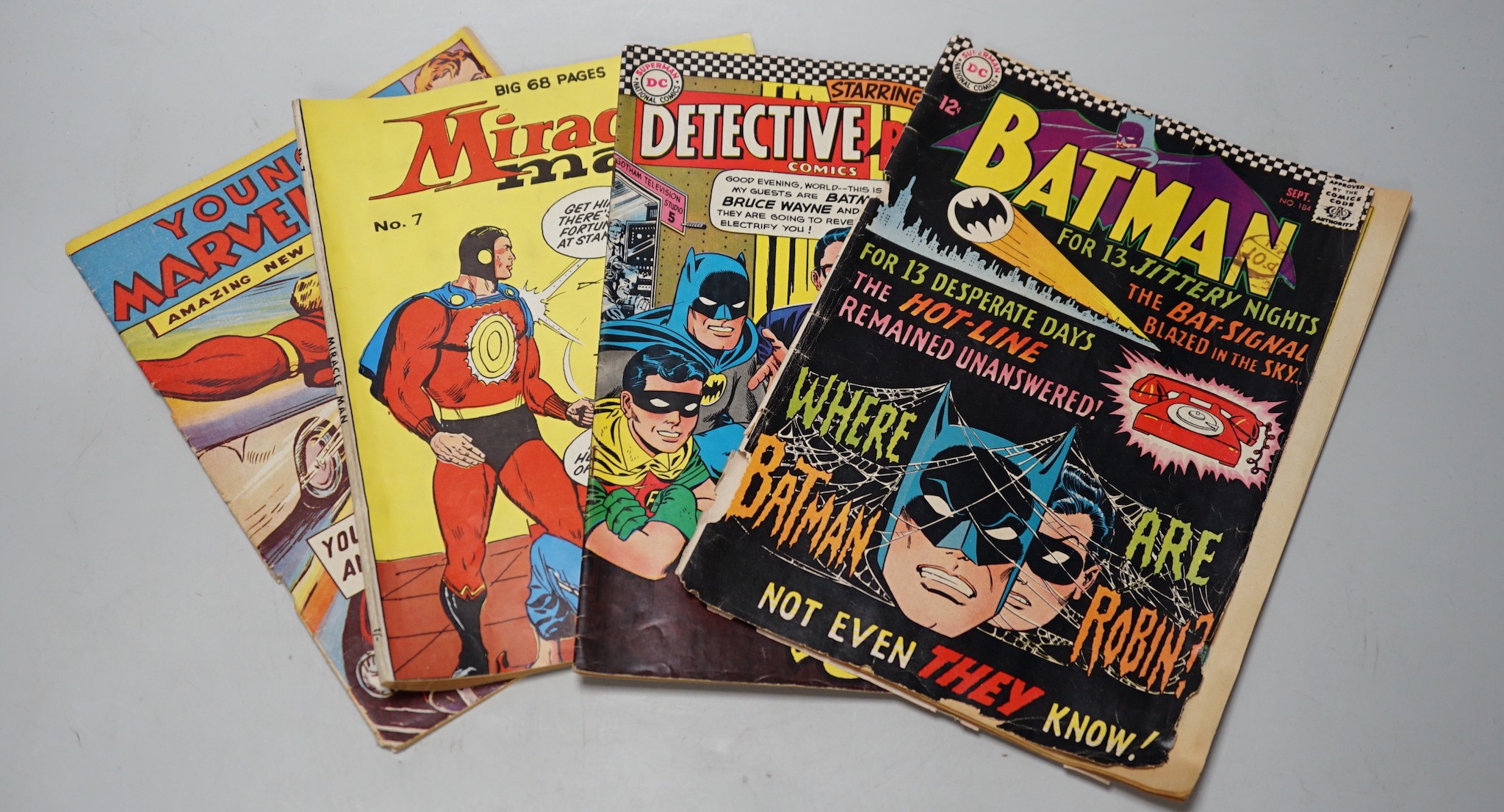 'Cheeky' and 'Crazy' weekly periodicals, each No.1 issue, and others including DC comics